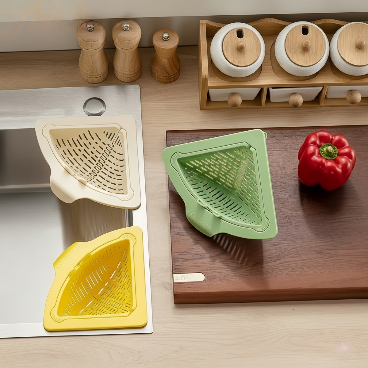 Triangular Sink Strainer