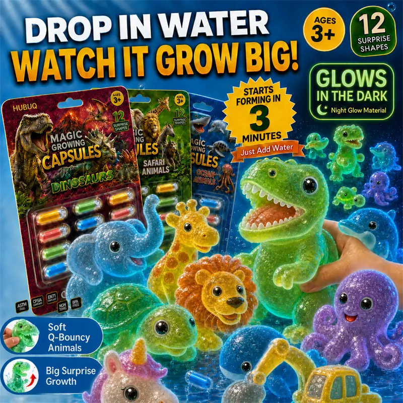 Save 50% by Ordering Today丨HUBUQ® Grow-in-Water Animal Capsule Toys 💧🦖
