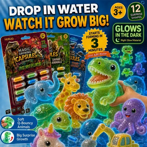 Save 50% by Ordering Today丨HUBUQ® Grow-in-Water Animal Capsule Toys 💧🦖