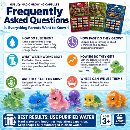 Save 50% by Ordering Today丨HUBUQ® Grow-in-Water Animal Capsule Toys 💧🦖
