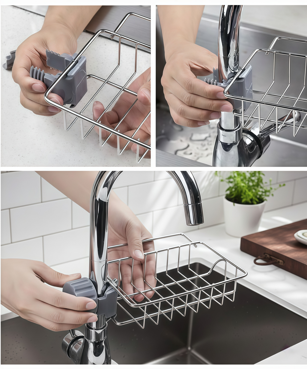 Kitchen Faucet Storage Rack