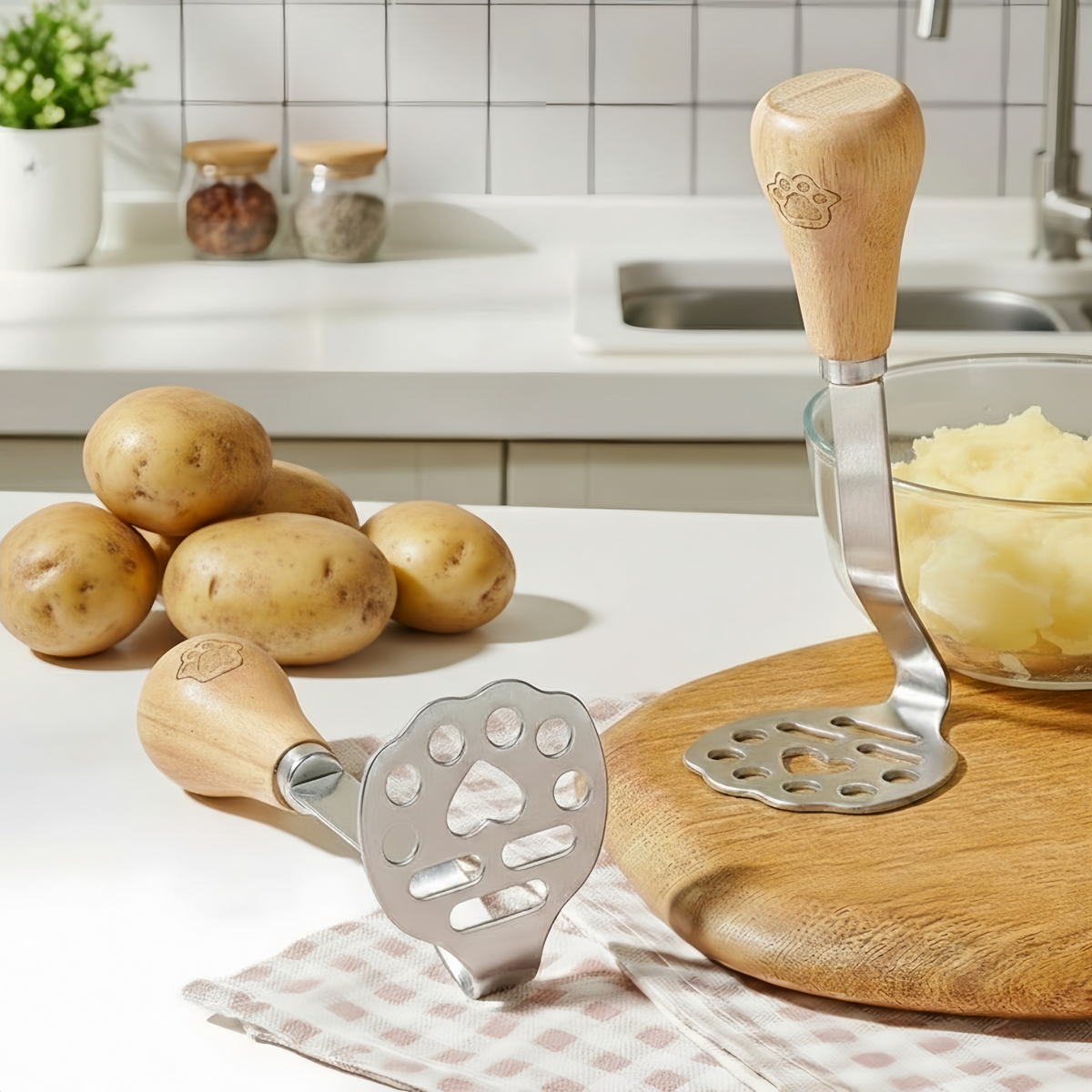 Bear Paw Standing Potato Masher
